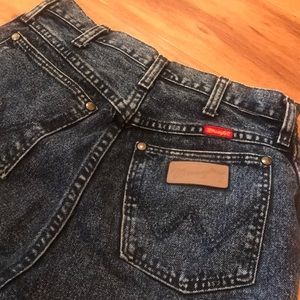 High waisted cut off wrangler mom jeans